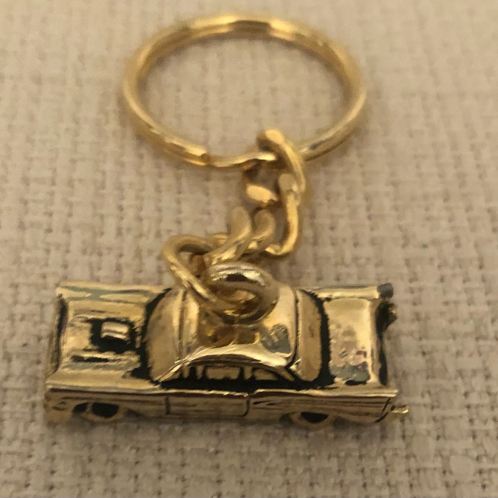 SOLD Small Gold Car Key Chain.